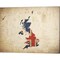 Map with Flag Overlay United Kingdom by Color Me Happy 20" x 16" Canvas Wall Art